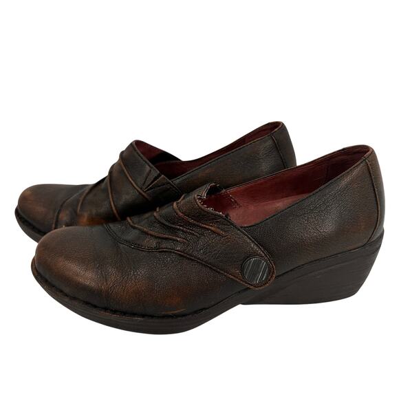 Dansko Women's Brown Leather Aimee Comfort Clogs Size 37 / 7 - Picture 4 of 9